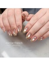 エンズネイル(O’s nail)/ミラーフレンチネイル