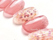 ヌーベルネイル(Nouvelle Nail)/ピンク×バカラネイル