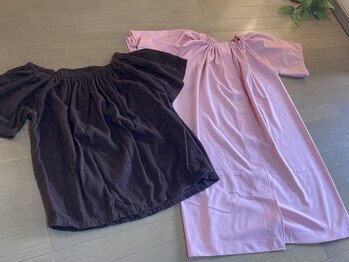 130°の癒し 加茂店/お着換えのご用意あります。