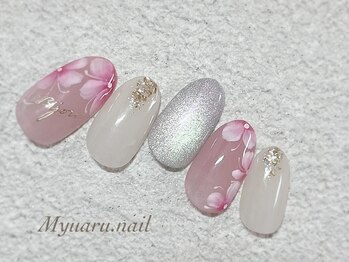 ミュアルネイル(Myuaru.nail)/春 フラワーアート♪