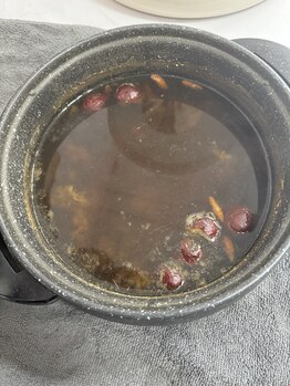 キュル(Kyul)/よもぎ蒸し後のお鍋の中