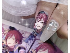 痛ネイル 手書き 推しネイル