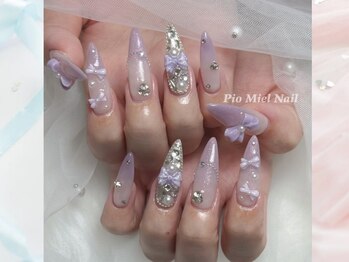 ラベンダーリボンネイル