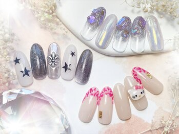 エスフィーネイルサロン リシェル(Esfy nailsalon Richer)の写真/大人気!【ワンホン定額アート¥6500】ワンホンネイルも定額でできる♪宝石のようにきらめく指先を叶えます★