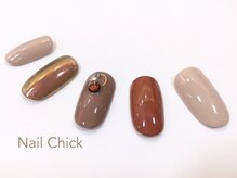 ネイルチックコウベ 銀天街店(Nail Chick kobe)/秋色ミラーネイル