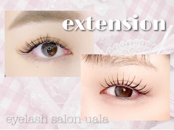 ウアラ(uala)の写真/自店&初回オフ無料≪シングルラッシュ100本¥3800≫ナチュラルな存在感のあるお目元に♪フラットに変更OK◎