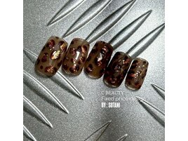 クリアネイル/大人レオパード柄