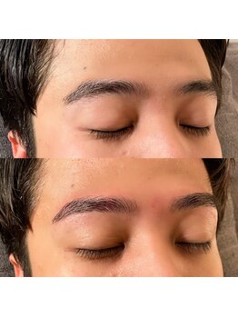 セレーノ 横浜店(seReno)の写真/メンズアイブロウWAX¥6500◆希望の仕上がりと、骨格やパーツとのバランスを考慮し丁寧に細かく眉をデザイン