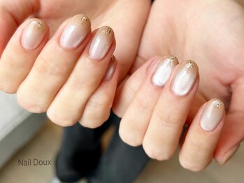 ネイル ドゥ 岡山駅前店(Nail Doux)の写真/敏感肌でジェルをあきらめていた方にも◎爪やお肌を守りながら美しさも叶う【La shadeラシェードネイル】