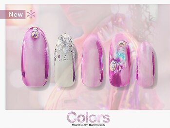 カラーズ広尾 ネイルラウンジ(Colors Hiroo Nail Lounge)/ステンドグラス オーロラネイル