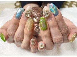 カラフル氷ネイル♪