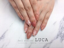 ネイルアトリエルカ(nail atelier LUCA)/W-272 テラコッタ大理石ネイル