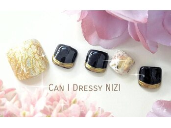 キャンアイドレッシー ニジ(Can I Dressy NIZI)/【Foot ミラーネイル】