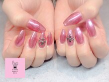 フラッフィーラビットネイル(fluffy rabbit nail)/ミラーネイル クロムネイル