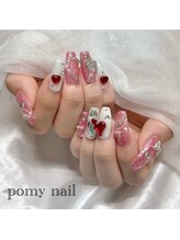 ポミーネイル 渋谷店(Pomy nail)/推し色ネイル【赤】