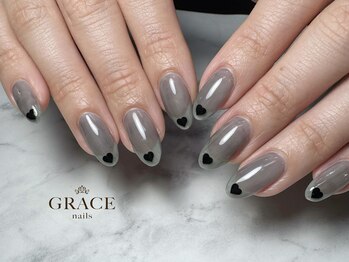 グレース ネイルズ(GRACE nails)/クリアハートネイル