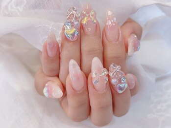 デコール 心斎橋(DECOR)/リボンチークネイル