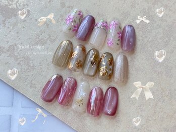 シエル バイ アンテリジャン(Ciel By Antellijan)の写真/大切な日は指先まで自分らしく◎花嫁の“好き”を詰め込んだ、世界に1つだけの特別なネイルをご提案♪