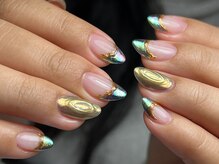 ネイルサロン プール ヴー(Nail Salon Pour Vous)/【定期】ミラーフレンチネイル