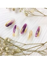 プライズアイリス アイラッシュ 池袋東口店(prize Iris eyelash)/塗りかけニュアンスネイル