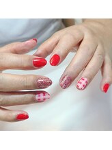 ネイルアンドまつげエクステ専門サロン スリー(THREE)/ギンガムチェック