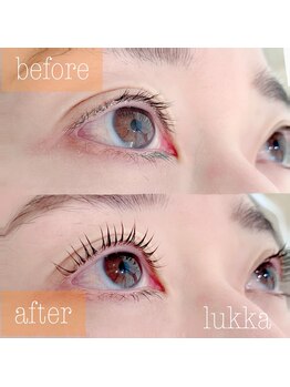 ルッカ(lukka)/まつ毛パーマビフォーアフター