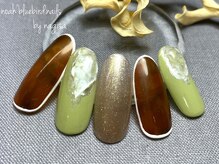 ノアブルーバードネイルズ(Noah' bluebird .nails)/秋カラーべっこうネイル:J