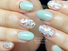 モア ネイル(MOA NAIL)/シェル&ミントグリーン