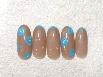 リノ ネイル(Rino nail)/６月新作 大人夏フラワー 706a2