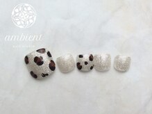 ネイルスタジオ アンビエント 表町店(Nail Studio ambient)/レオパード 秋フット