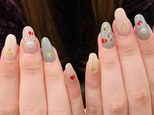 ダブルネイル(Double Nail)/【ほり】かわいい雪だるまネイル