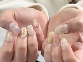 パステルニュアンスネイル