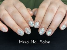 メルシー(Merci)/夏キラキラ水感ネイル