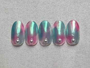 ネイルサロン ブランロール 三軒茶屋店(Blanl'or)/マーブルパウダーネイル