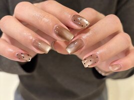 ドット×マグネットネイル