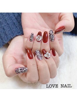 ラブネイル(LOVE NAIL)/ツィードネイル