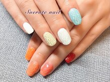 スエルテ ネイルサロン 北千住店/色鮮やかなニットネイル &nbsp;¥11000