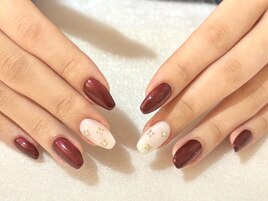 クリスマス/ガーリー/ボルドー