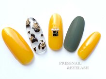 プレス ネイルアンドアイラッシュ(PRESS NAIL&EYELASH)/マスタード×レオパード