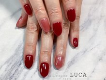 ネイルアトリエルカ(nail atelier LUCA)/W-56ボルドー×マグネットネイル