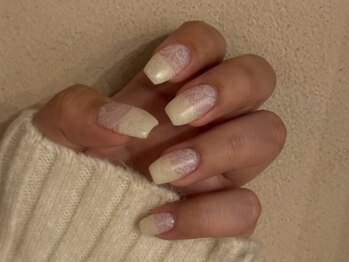 ジェミーネイル シンジュク(Jemiy nail shinjuku)/【Airi】レースフレンチ¥9800