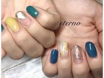 エテル(eterno)/夏の向日葵ネイル