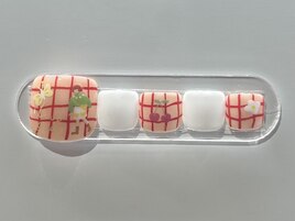 春/チェック/チェリー/人/花