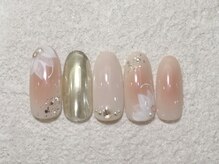 リノ ネイル(Rino nail)/６月新作 ぽわっとフラワー706e2