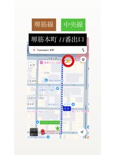 ネイル 本町(nail Twee salon)/道案内【堺筋本町】11番出口