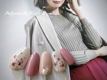 アグニークリッシェ(Agunik Riche)/【押し花ネイル】