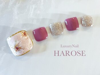 ラグジュアリーネイル ハローズ(HAROSE)/フットジェルマンスリーコース