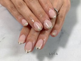 M-503 大人ガラスフレンチネイル