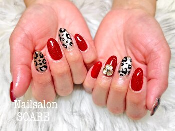 ネイルサロンソアレ(SOARE)/マグネットレオパード