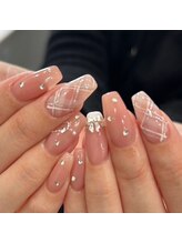 ジーナネイル 北千住(Zina nail)/ガーリーチェックネイル